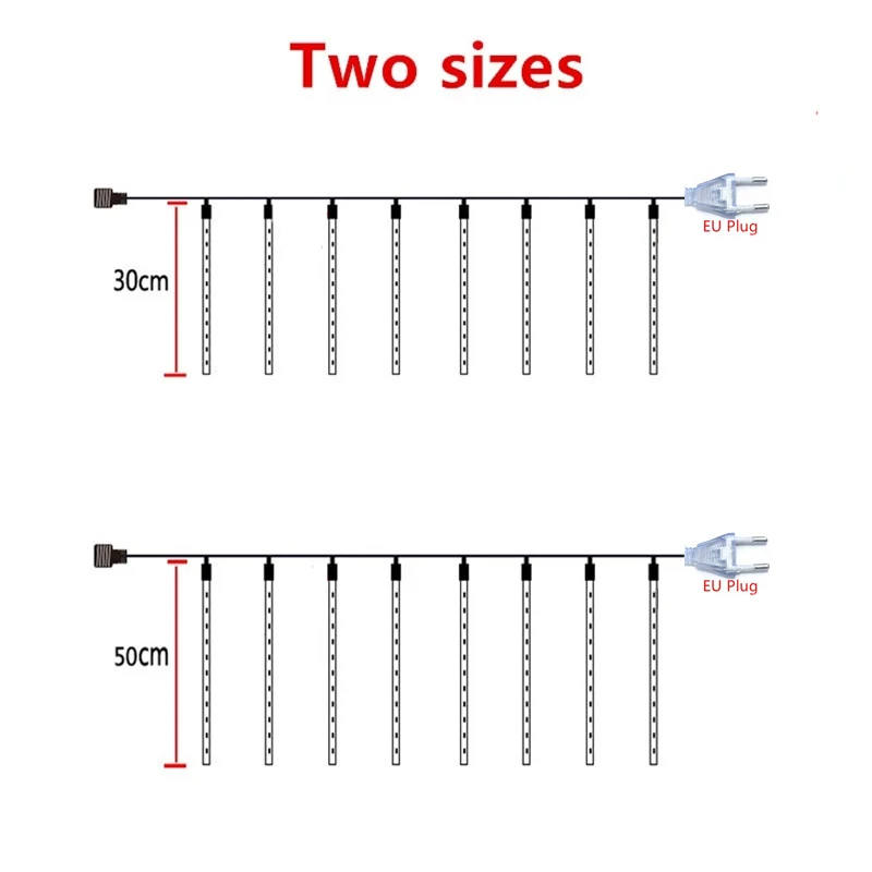 EU Plug Meteorenregen LED Fairy Lichtslingers 220V Straat Slingers Kerstfeest Decoraties voor Outdoor Bruiloft Decoratie