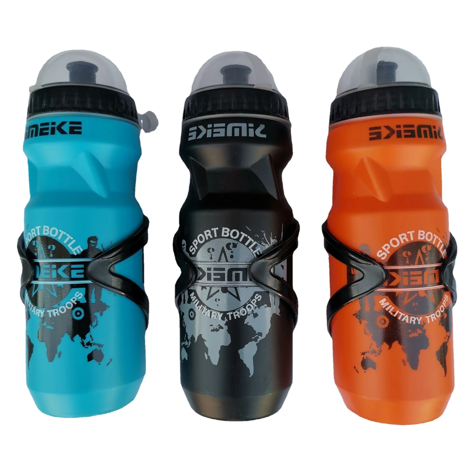 

Sports kettle Mountain bike with dust cover Plastic kettle bottle kettle holder set Cycling equipment accessories