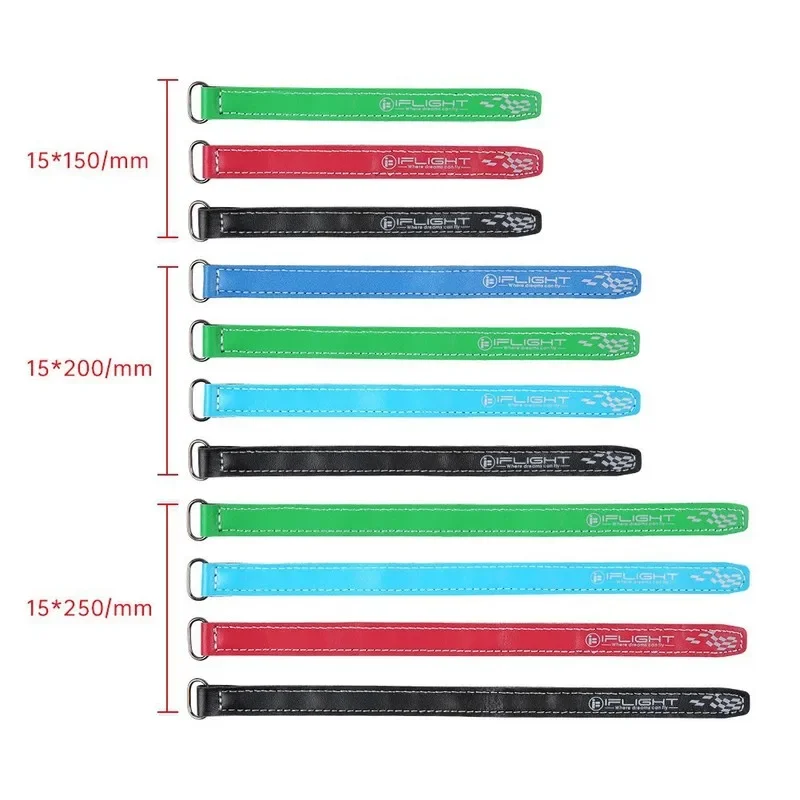 10pcs Iflight Wing Flying Superfiber Leather Battery Fixing Strap 2 * 20cm/2 * 25cm Crossover Machine Battery Strap