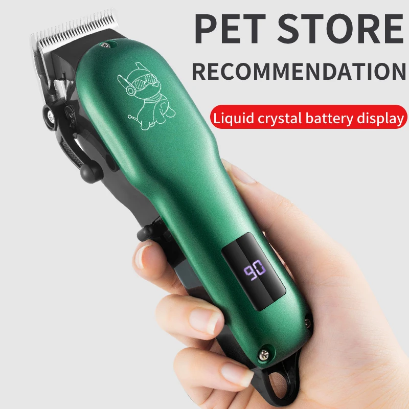 Professional Dog Hair Clipper All Metal Rechargeable Pet Trimmer Cat Shaver Cutting Machine Puppy Grooming Haircut Low Noice