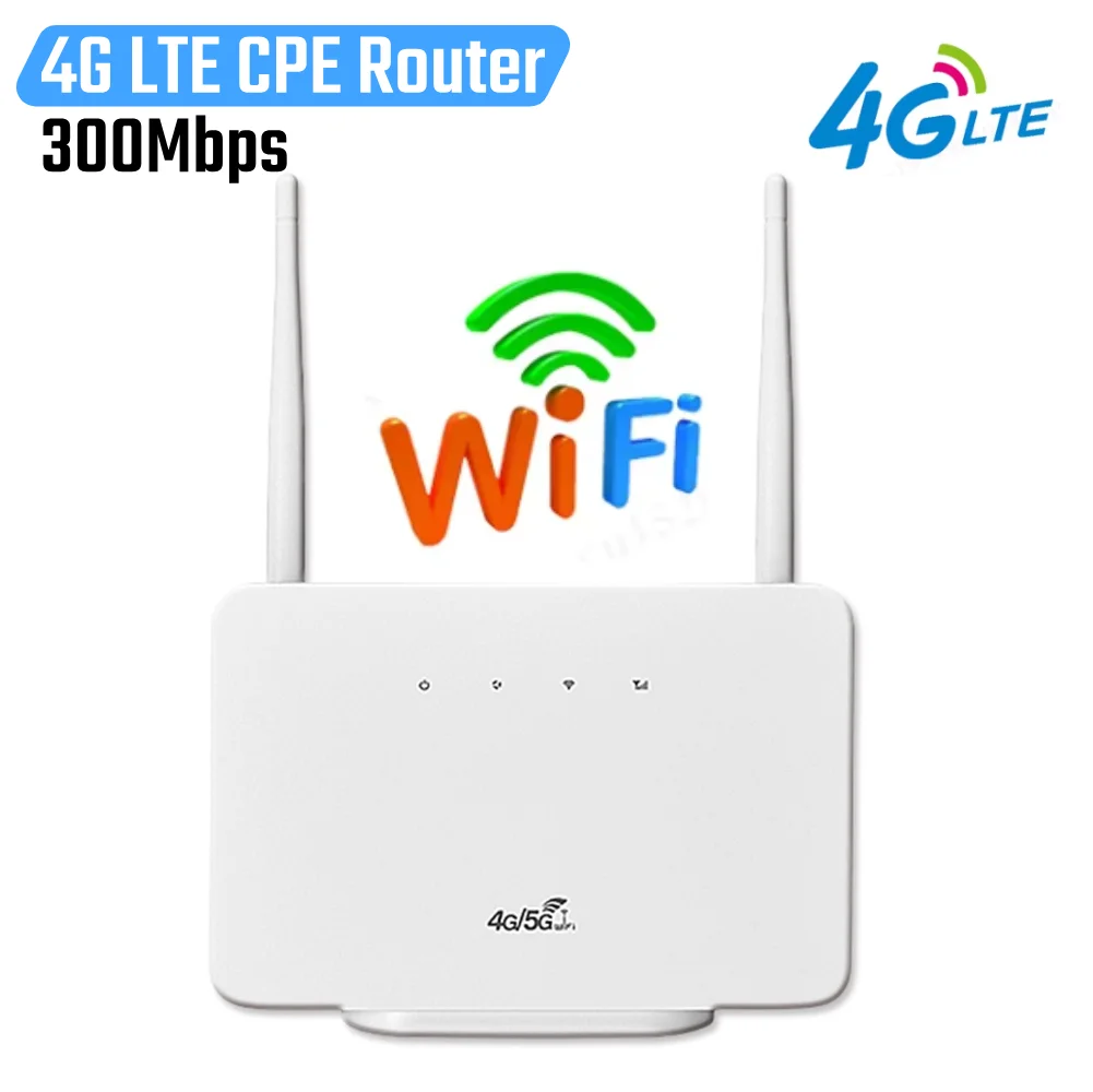 

Модем маршрутизатора 4G LTE CPE, 300 Мбит/с, беспроводной модем-маршрутизатор 4G, внешняя антенна со слотом для SIM-карты, вилка европейского стандарта для домашних путешествий, работы