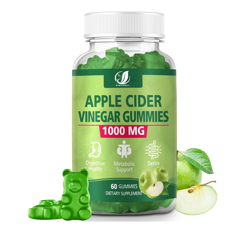 

Apple cider vinegar gummies, used for digestion, intestinal and energy support, immune health, non GMO