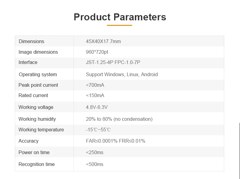 وحدة مسح الباركود المدمجة ثنائية الأبعاد مع واجهة USB كشف راحة اليد السريع في المخزون