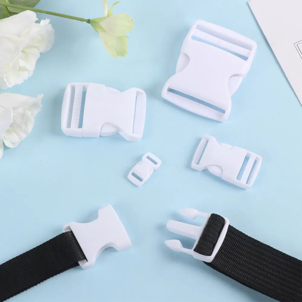 Adjustable Hardware Dual Plastic White Curved Buckle Backpack Belt Parts Side Release Buckles Paracord Bracelet Lock