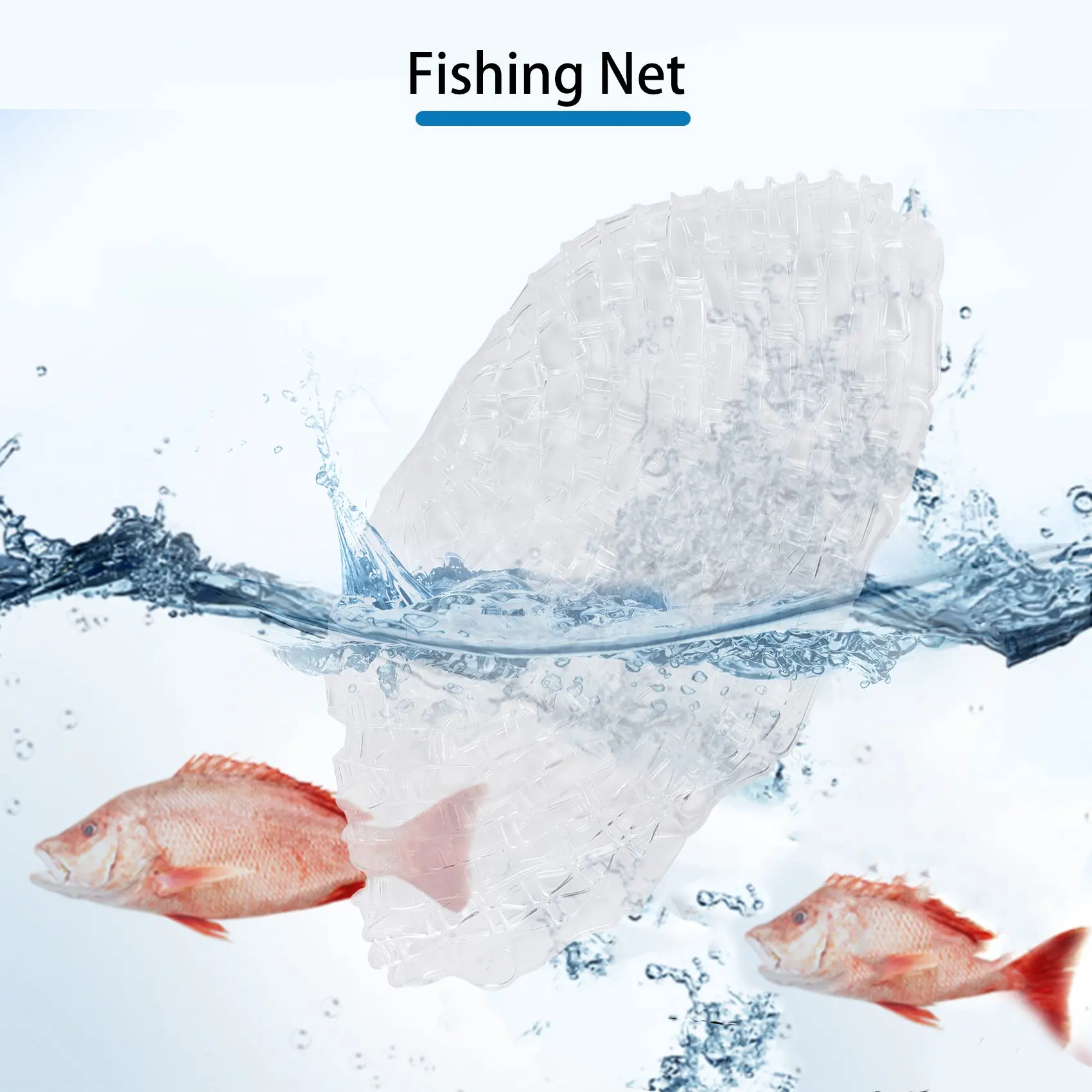 【STOCK】47 Inch Clear Rubber Replacement Net Replacement Bag For Fly Fishing Landing Net Fishing Tackles - view 6