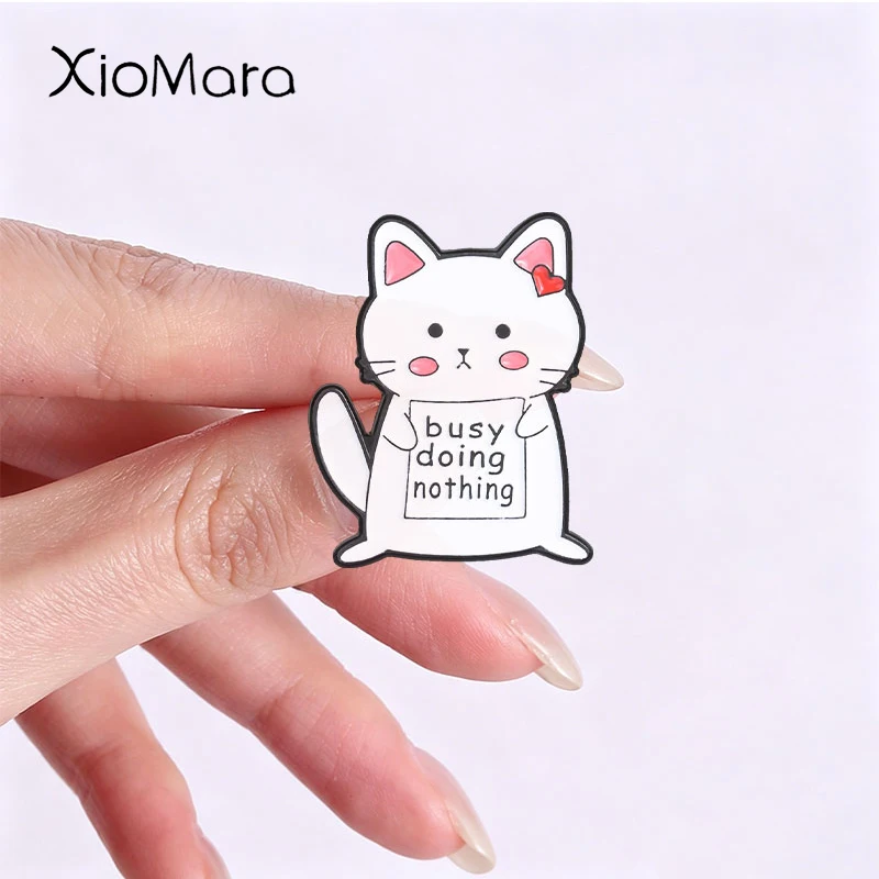 Cute Cartoon Cat Enamel Pins 