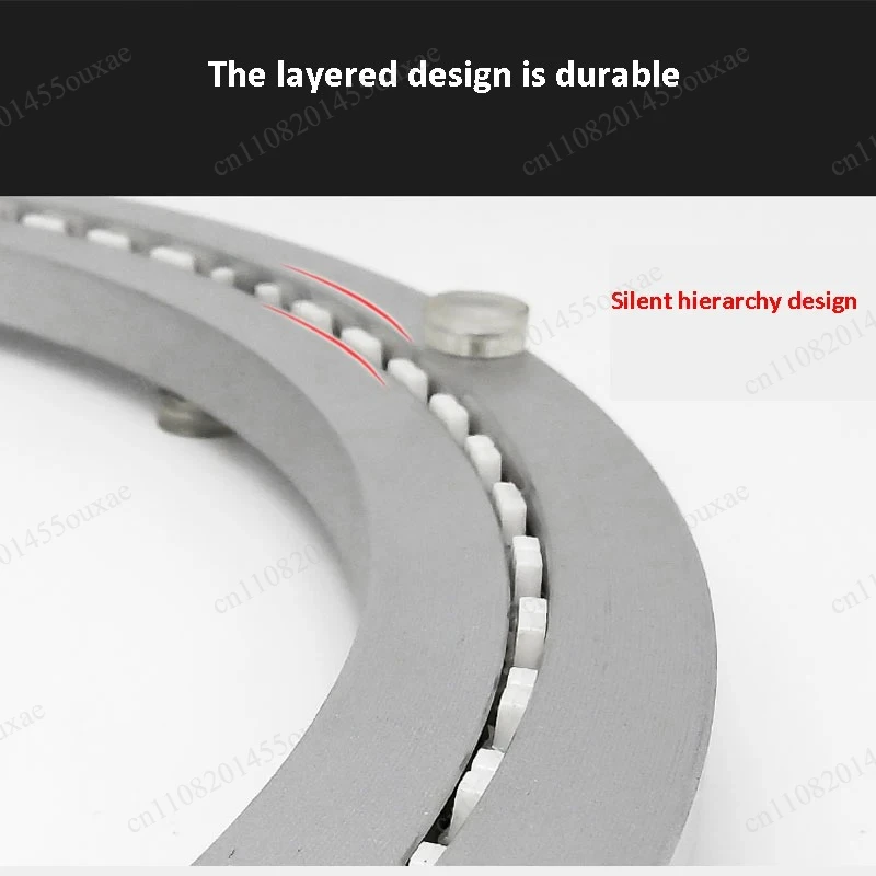 

60cm Aluminum Alloy Dining Table Turntable Smooth Mute Rotating Plate Round Swivel Lazy Susan with Silent Bearing Strap