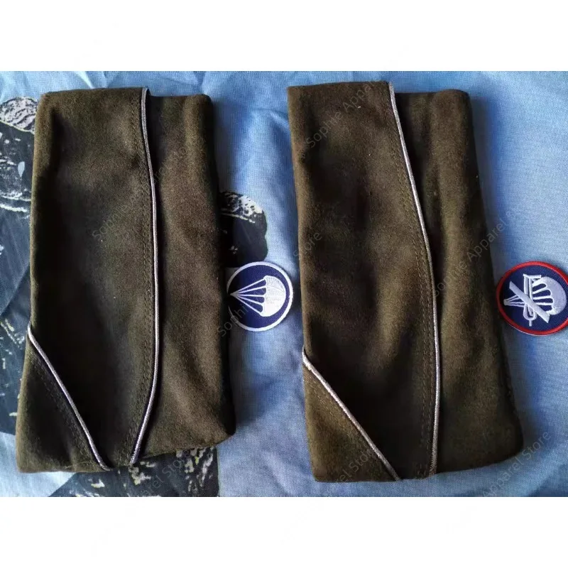 第二次世界大戦米陸軍空挺部隊駐屯地キャップ - 空挺部隊サイドハット - パラシュートパッチ付きヴィンテージミリタリーウェッジキャップ