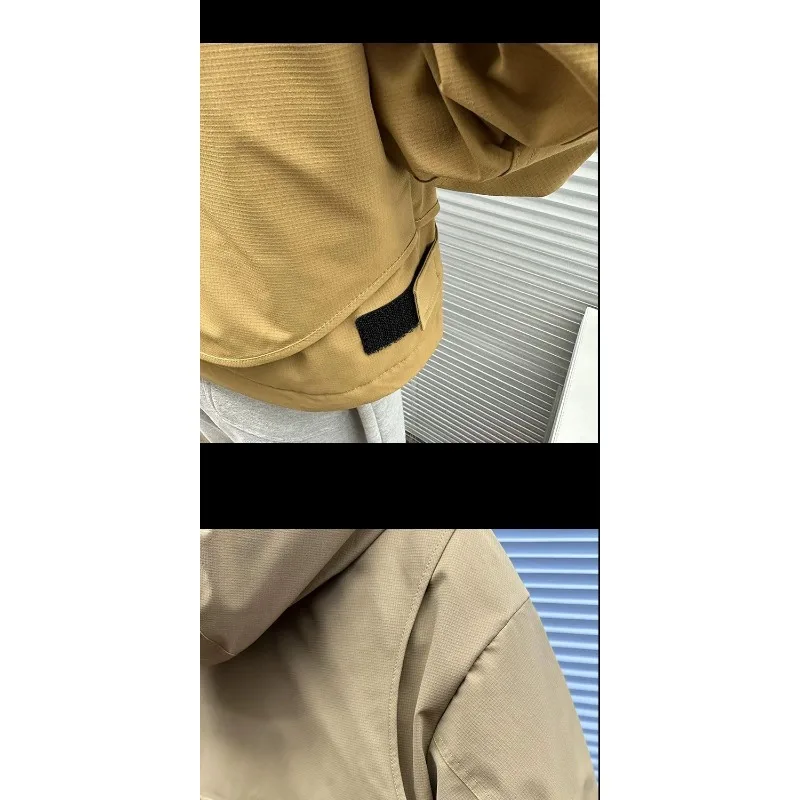 Winter Men Jacket Warm Coat Hooded Cargo Puffer Jacket Luxury High-end Multi-pocket Windproof Outerwear Outdoor Windbreaker
