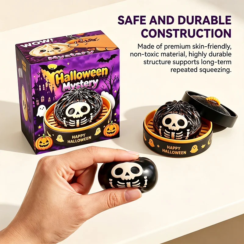 Halloween Dumpling Squeeze Squishy Toy Decompression Slow Rebound Little Devil Sensory Kneading Party Decoration Small Gifts