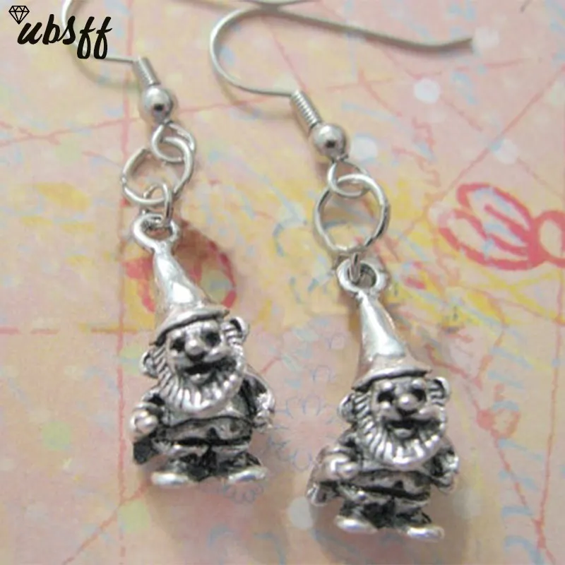 2021 New Gnome Earring Funny Metal Alloy Earrings Handmade Tibetan Silver Color Jewelry Gifts Girl