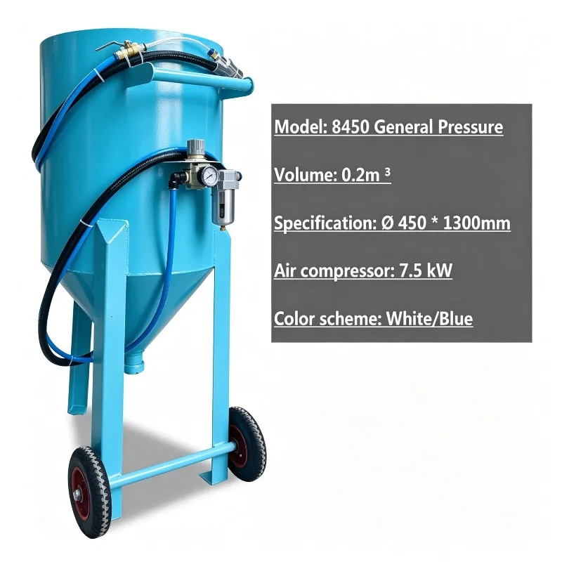 Dustless Sandblasting Tank High-Pressure Wet Dry Sandblasting Machine Water Sandblaster Pot with Water Nozzle Gun CE Certified