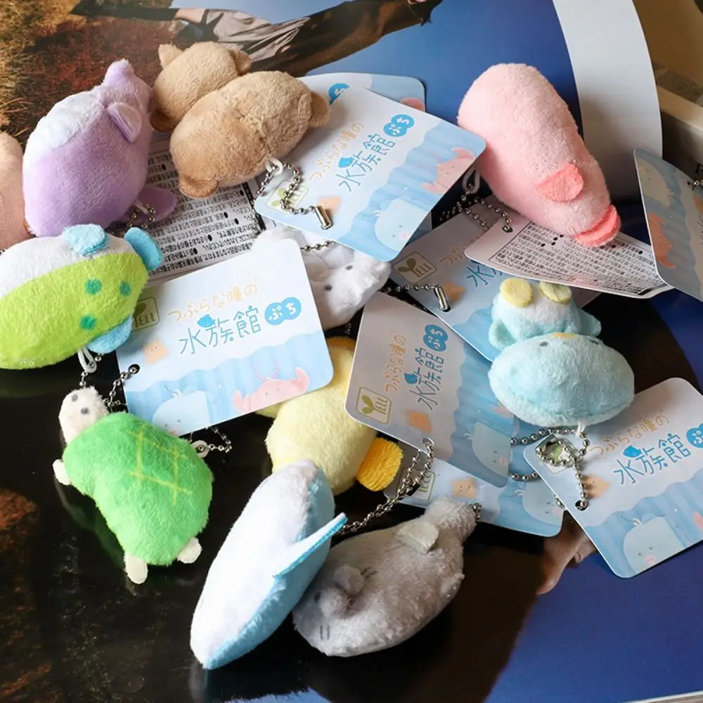 

Creative Cartoon Aquarium Plushies Pendant Stuffed Penguin Fish Keyring Tortoise Soft Backpack Decor Aquarium Gift