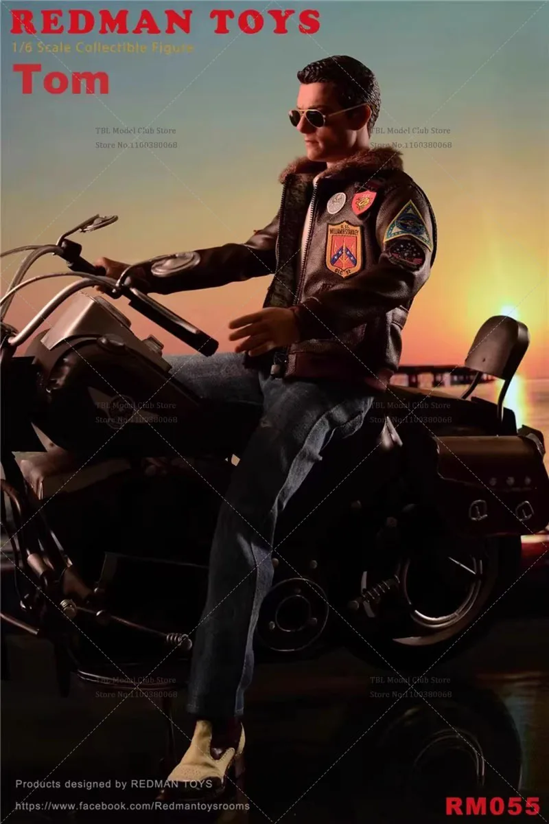 ในสต็อกของเล่น REDMAN RM055 1/6 Scale ทหารชายรถจักรยานยนต์ Boy Tom Cruise ชุด 12 ''Action Figure สําหรับคอลเลกชัน