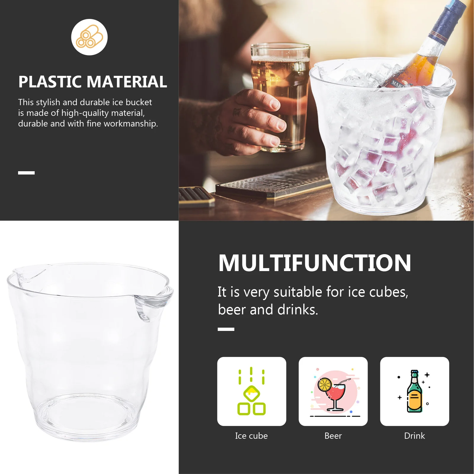 النبيذ الأحمر دلو الثلج أنيق لتخزين البيرة حفلة المطبخ الحديثة يمكن الإبداعية المشروبات برودة العملي Ktv الجليد