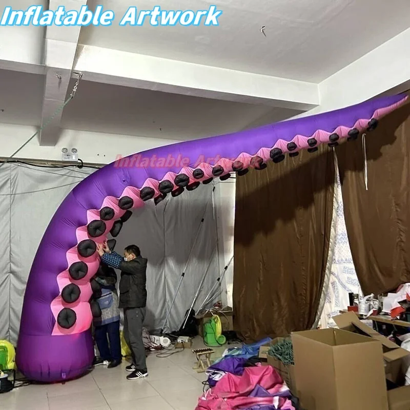 Customized Art Sculpture Roof Giant Inflatable Octopus Legs for Parade Display Toys