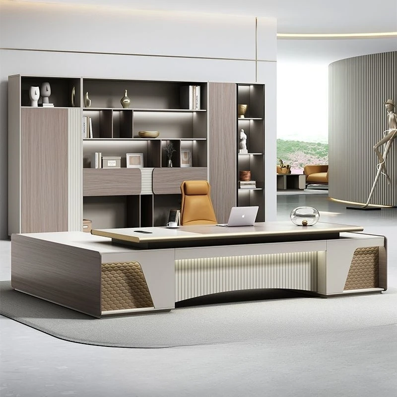 

Boss table, office desk and chair combination