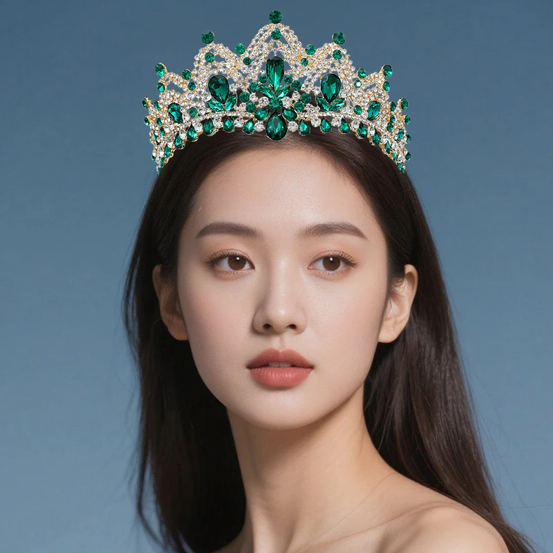 

Crystal Luxury Diverse Silver Bridal Tiara Crown Women Girls Wedding Elegant Princess Bridal Hair Jewelry Accessories