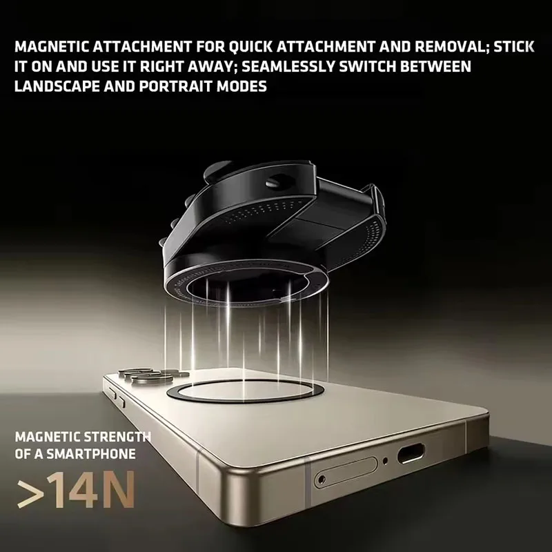 3 In1 Magnetic Foldable Phone Stand Universal 360 Rotation Desktop Mobile Holder With Suction Cups At The Bottom view 4