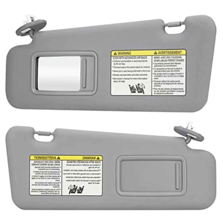 

Left and Right Passenger Sun Visor Grey Replacement for Toyota Highlander 2008 2009 2010 2011 2012 2013 Replaces# 74320-48500-B