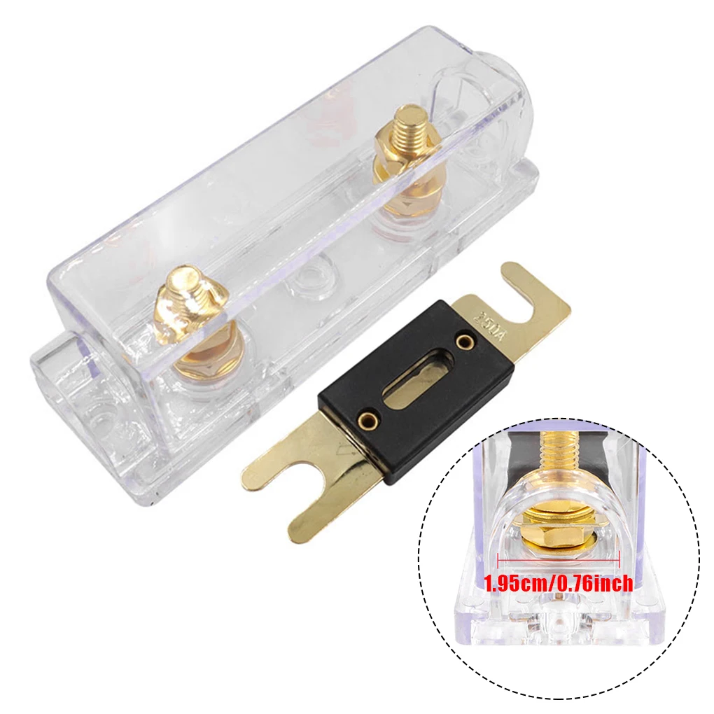 2/3 Car Audio System With Durable Alloy And Brass-copper Fuse Holder High-performance Anl Fuse Holder transparent 60A