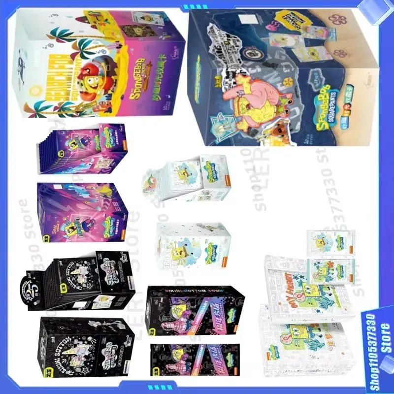 kayou-genuine-spongebob-squarepants-card-fun-time-special-package-bikini-bottom-25th-anniversary-collection-card-toys-gifts