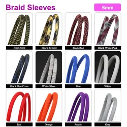 1/2/3/5/10/20/30/50M 6mm Insulated PET Braid Sleeving High Density Cable Sheath Wrap Cable Protector Braid Sleeves For Wires
