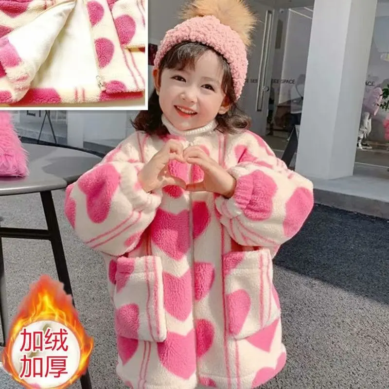 Winter Baby Girls Clothes Faux Fur Fleece Coat Pageant Faux Fur Fleece Coat Pageant Warm Jacket Baby Warm Jacket Outerwear 2-10Y