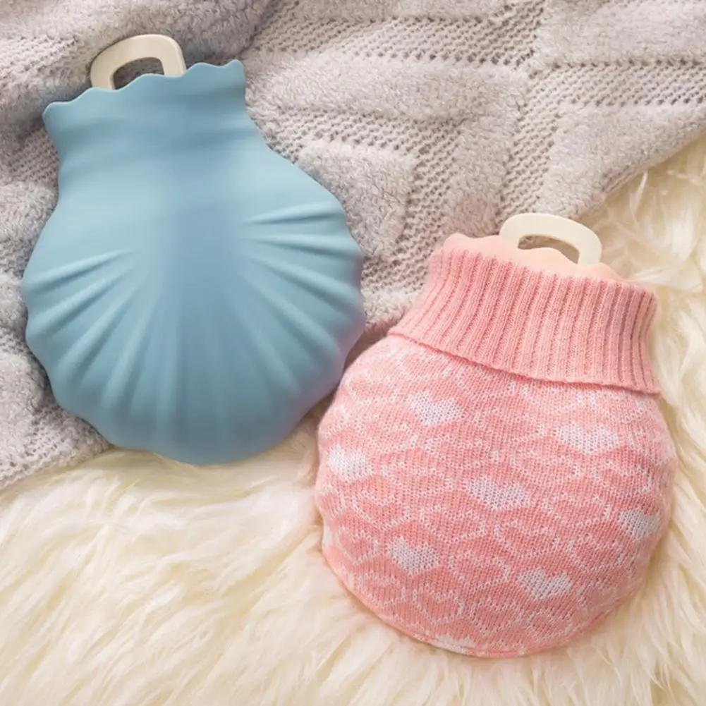 

Hot Water Bag Solid Color Creative Cute Mini Hand Warmer Bag Thick Seal Design Multi-purpose Mini Hot Water Bottle