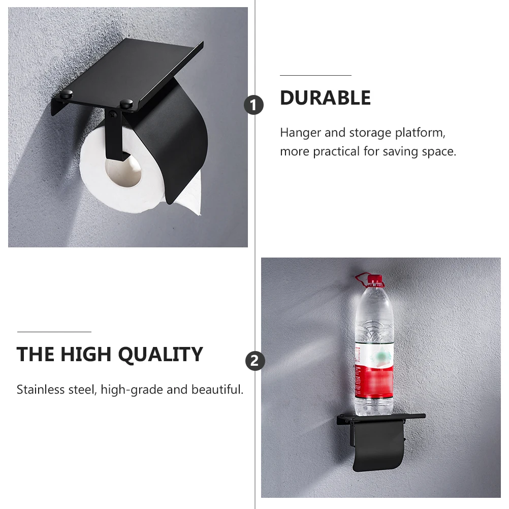 

Stainless Steel Paper Towel Holder Punch Storage Rack Organizer Napkin Case Container Space Saving Design Wall Mount