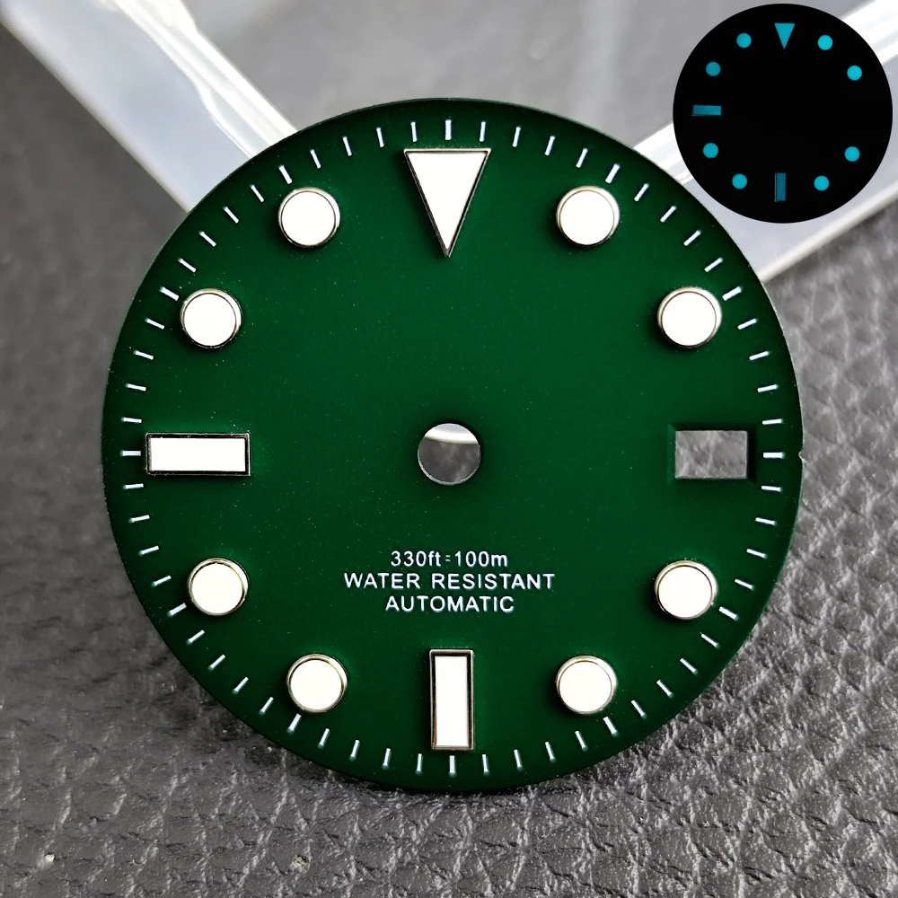 28,5 mm GMT-Uhrenzifferblatt, Zeiger BW9, leuchtend, geeignet für NH34-Uhrwerke, Uhrenzubehör, Uhrenmontage – Detail 5
