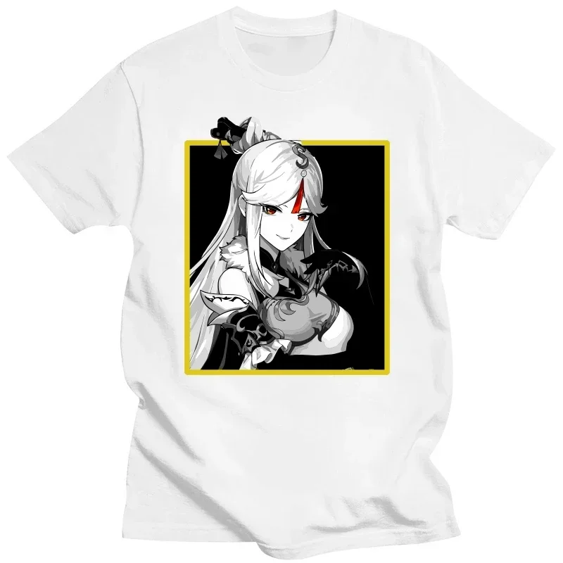 

Hot Game Genshin Impact T-shirt Woman's Clothes Ningguang Graphic Short Sleeve Tee Shirt Harajuku O-neck Streetwear Clothing Top