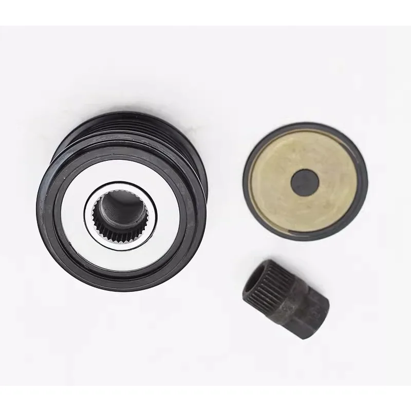 

China VI Automobiles Generator Belt Pulley Coupling Vibration Damping Black Colour 1PC for MAXUS V70 V80 V90 G10 T90