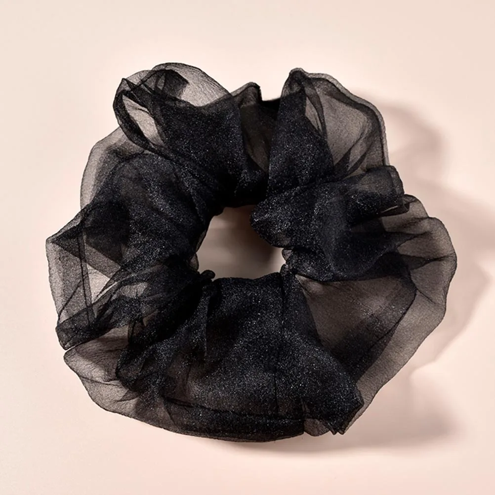 

Elastic Hair Tie for Girls Black Fashion Adjustable Hair Ring Accessories Ponytail Holders Scrunchies Everyday Style