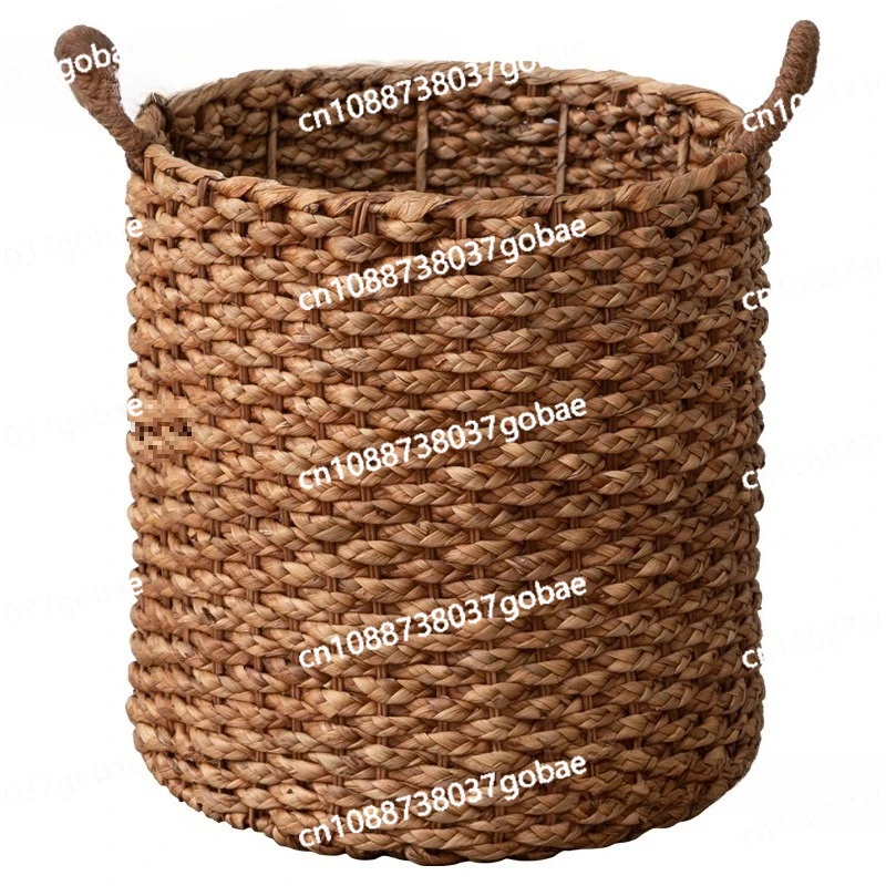 

Высококачественная соломенная корзина для грязной одежды ручной работы с водным гиацинтом, бытовая корзина для белья в ванной комнате