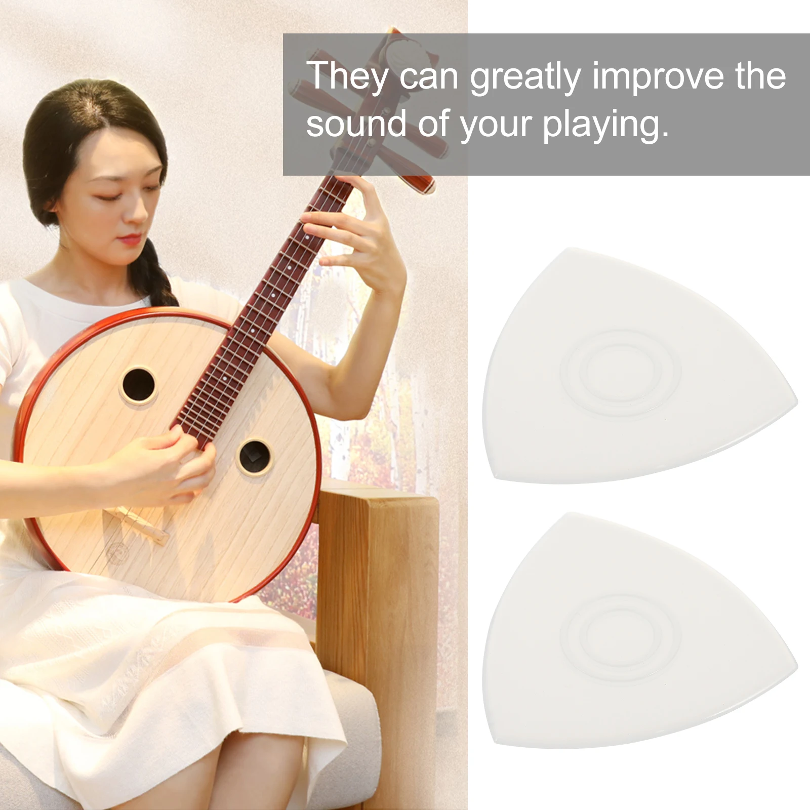

12 Pcs Anti-slip Pad Electric Guitar Picks Thumbpick Pen Thin Plectrums Instrument Supplies Liuqin Parts Ukulele Accessories