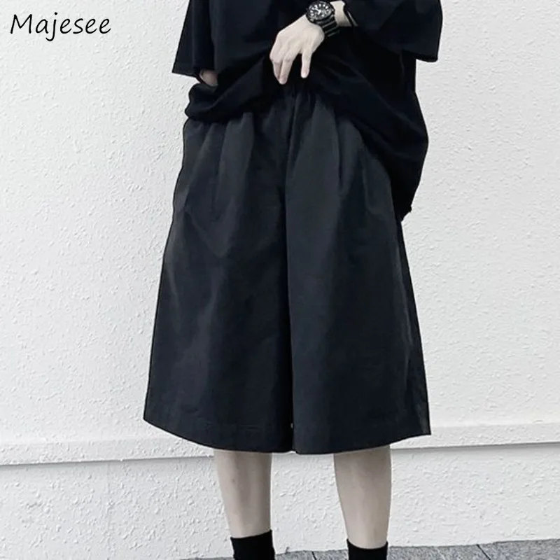 

Five-point Shorts Women Loose Chic Japanese Style Vintage Casual Wide Leg All-match Students Cozy Trendy Basic Prevalent Summer