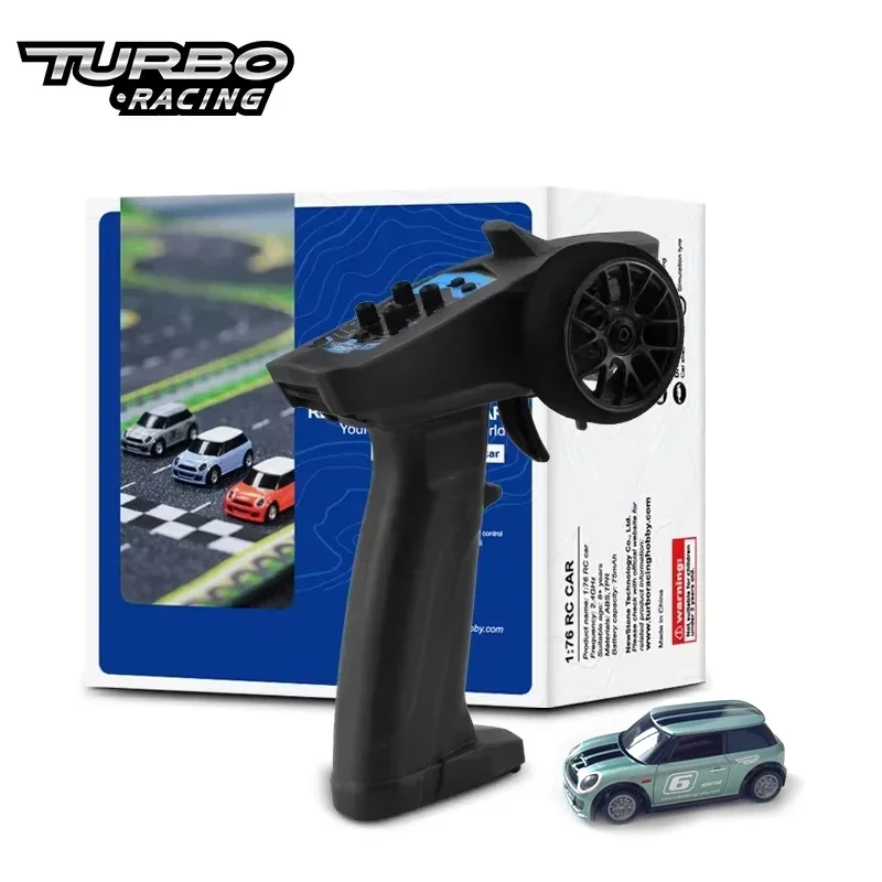 RoRuSTurbo Racing 1:76 RC Car Mini Full Proportional Electric Race RTR Car Kit 2.4GHZ Racing Experience Car Kids Toys