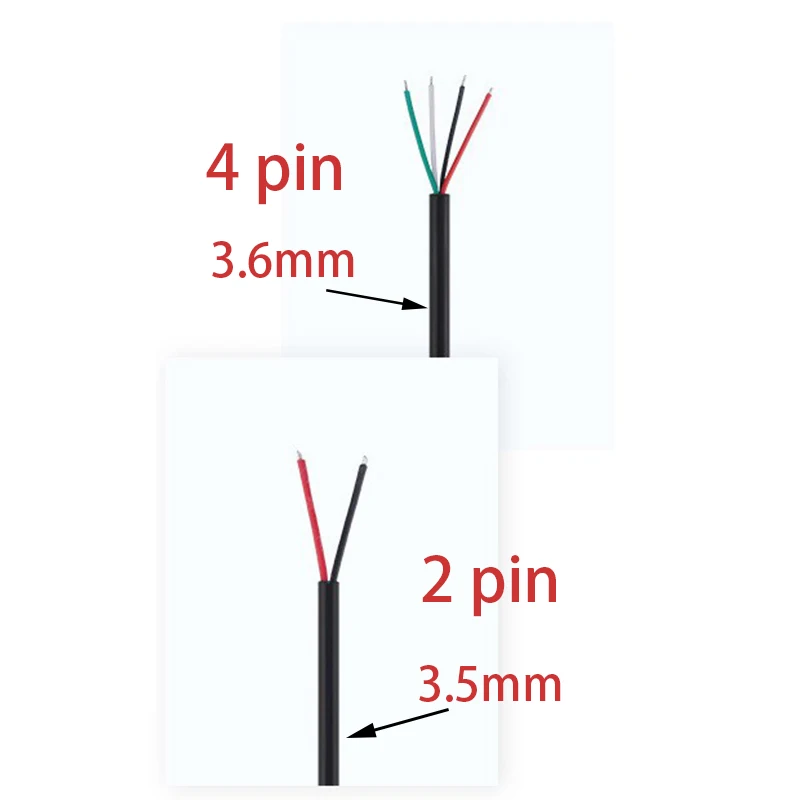 0.3-meter Black Usb 2pin Or 4pin Male Male Elbow Wire, Pure Copper Single Head Power Cord, Rechargeable Data Transmission E2