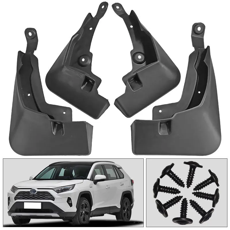 

For Toyota RAV4 Rongfang 2019-2022 black car mudguard Reduce dust Resist tire dirt car accessories tools