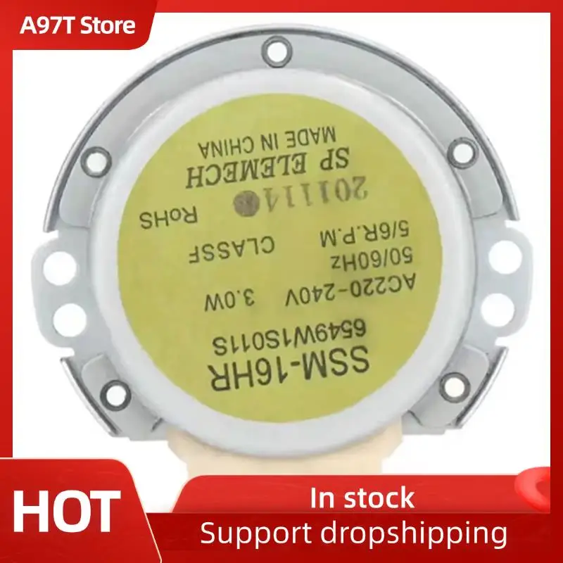 Replacement Turntable Motor A97T SSM-16HR 6549W1S011S AC220V Spare Part Compatible Microwave Oven