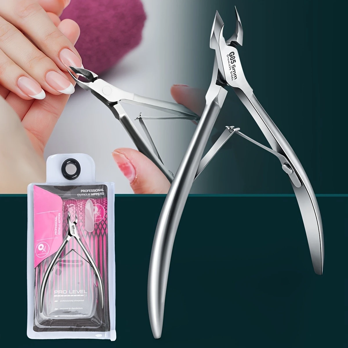 

Professional Cuticle Scissors, Ultra Sharp Stainless Steel Blade - for Dead Light Beige and Old, Foot Care Tool