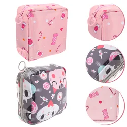 2 Pcs Women's Menstrual Disc Sanitary Napkin Storage Bag Travel Period Pouch Decor Travel Wallet Menstrual Pad Pads