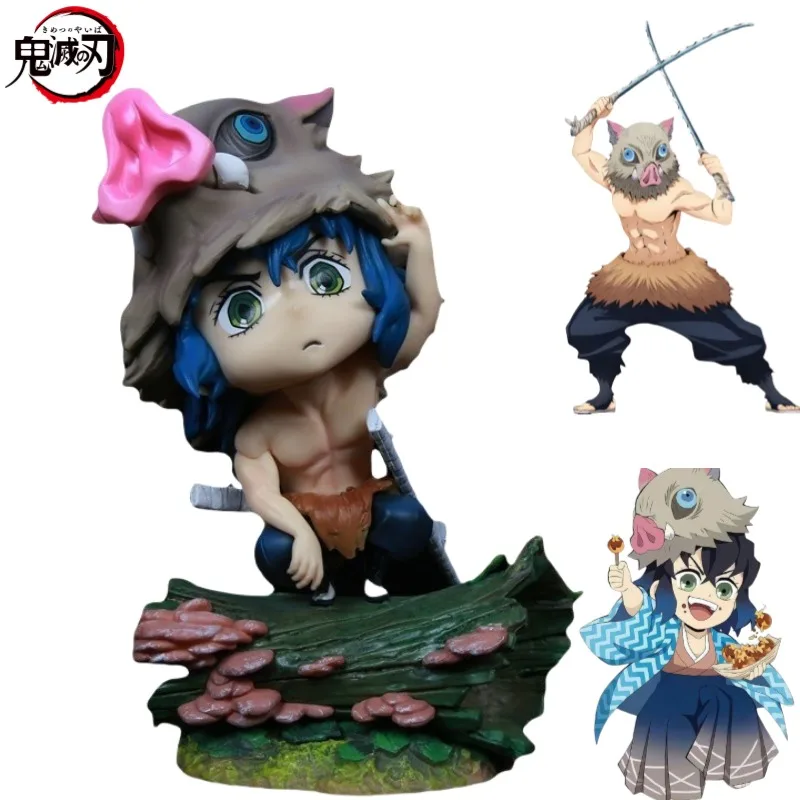 

Новый Demon Slayer Hashibira Inosuke аниме периферийные устройства креативный мультфильм форма на корточках настольная модель автомобиля украшения подарки для мальчиков