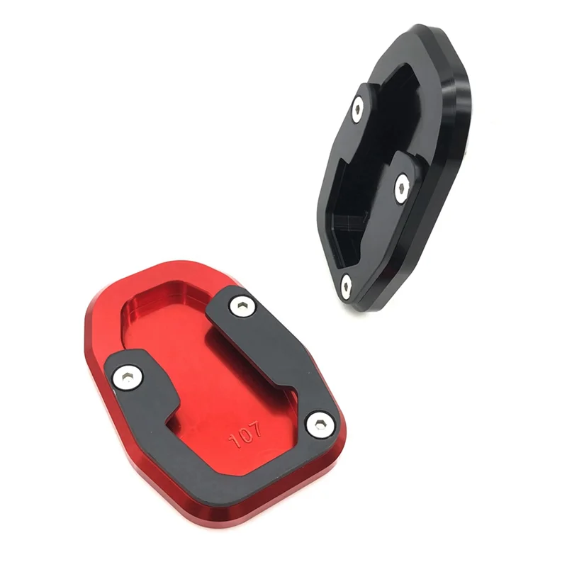 Motorcycle Side Stand Enlarger Kickstand Enlarge Plate Pad CNC Aluminum Accessories for DUCATI DESERT X 2022 2023 Red