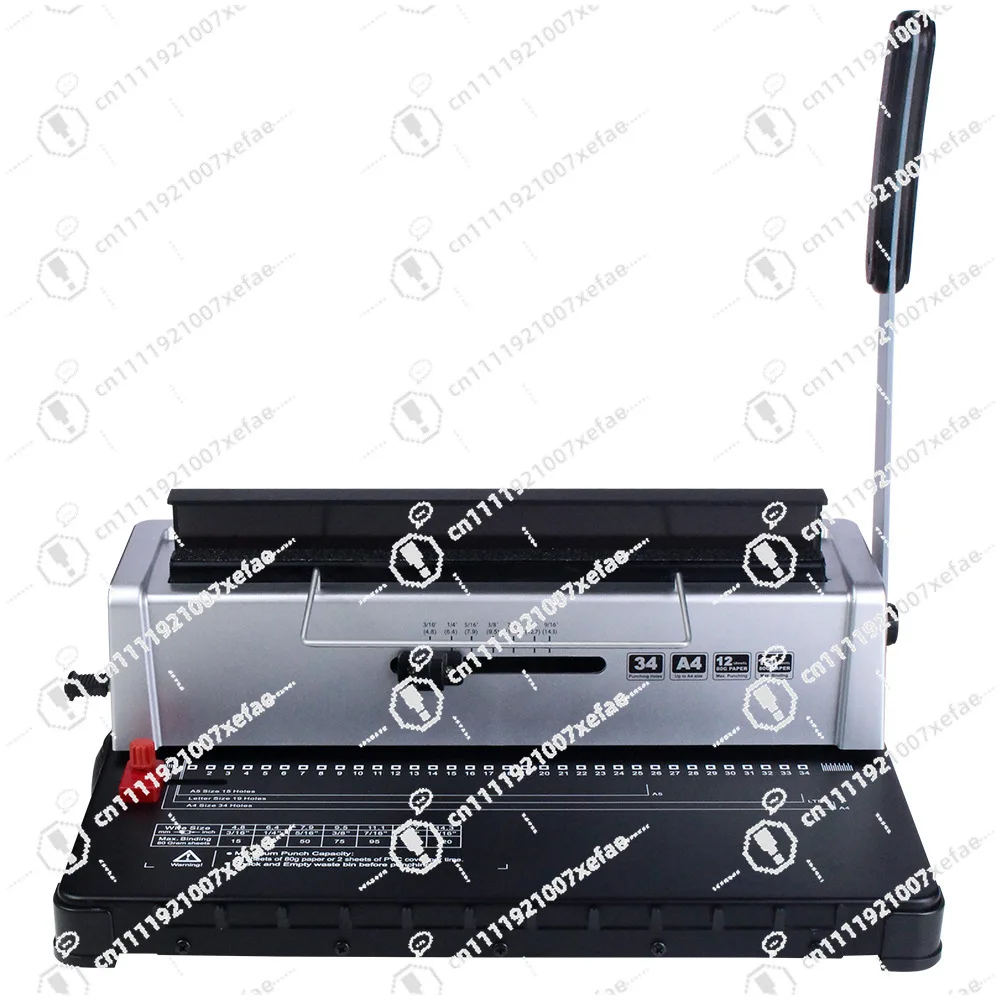 Ex-factory Price Manual 34 Holes A4 Metal Loose-leaf Binding Machine 120 Sheets Punching Capacity