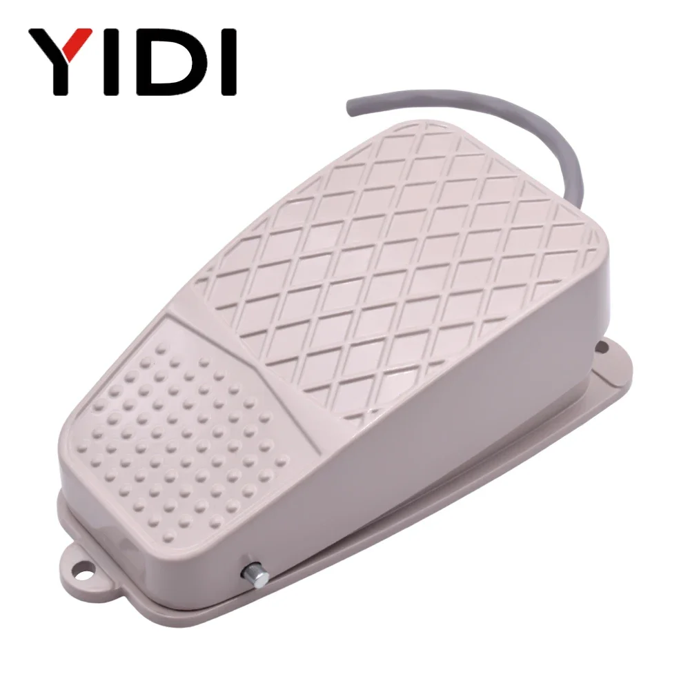 1pc FS-3 220VAC 10A Waterproof SPDT Machine Foot Switch Pedal Footswitch Metal On Off 1NO1NC Momentary Self Reset Treadle Switch