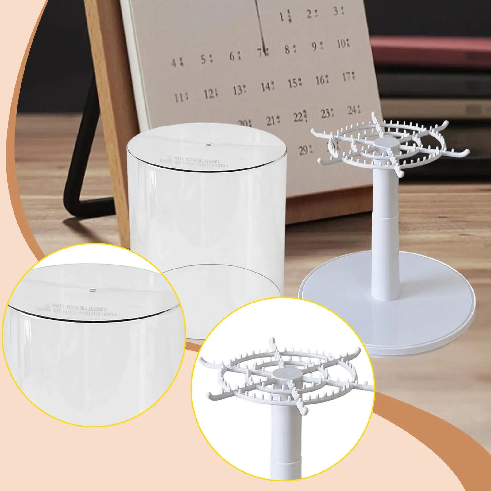

Rotating Figure Display Case Desktop for Action Figures Collectibles Pendant