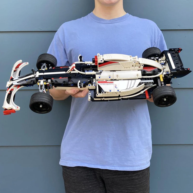 MOC 1236 Elementów Technicznych Formuły 1 Samochód Wyścigowy Klocki Konstrukcyjne DIY Sportowe Mistrzowskie Pojazdy Zestaw Klocków Zabawki Prezenty dla Dzieci