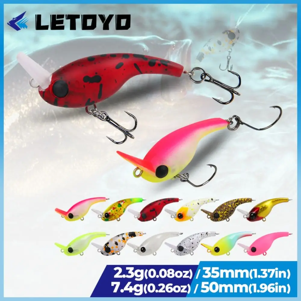 Wobbler Minnow VIB 2,3 g hundimiento lento para bass con ojos 3D - imagen 3